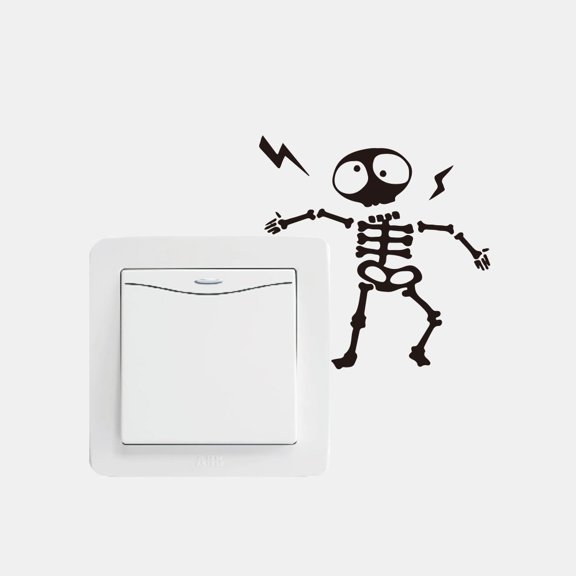 YYKihy Skeleton Removable Personality Wall Sticker Living Room Bedroom Wall Sticker
