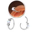 thumbnail image 1 of YYKihy Small Cartilage Hoop Earrings For Women Men Opal Silver Earrings 316L Surgical Hinge Huggie Hoop Earrings For Tragus Conch Earlobe Piercing Jewelry, 1 of 7