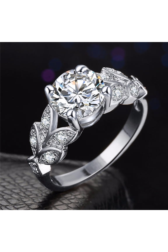 Stainless Steel Half Peach Heart-Shaped Couple Rings European And American Steel Diamond Ring Couples Jewelry Size5-13