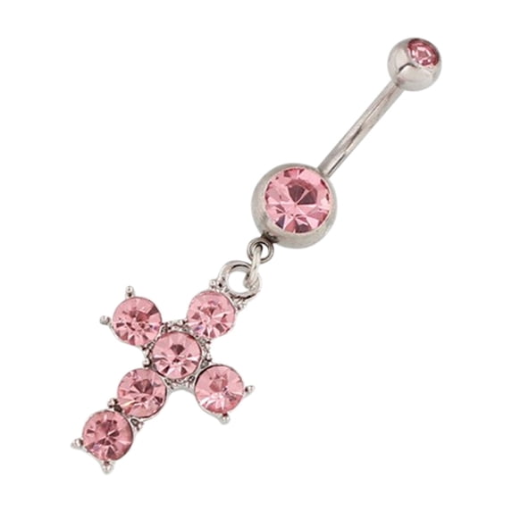 YYKihy Surgical Dangle Navel Button Bar Belly Ring Piercing Body