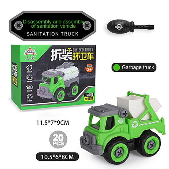 YYKihy Take Apart Fire Truck - Inertia Toy Car, Detachable STEM Building Set