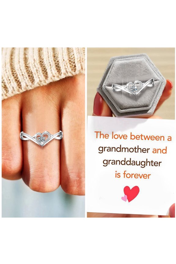 To My Heart Ring Love Ring Graduation Ring For Women Silver Love Hollow Ring Adjustable Opening