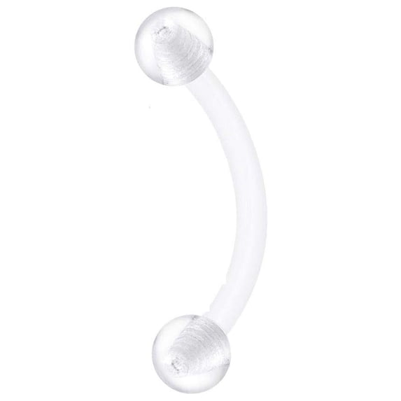 YYKihy Transparent Soft Rod Anti Allergy Acrylic Tongue Nail Navel Nail Lip Nail Ring Eyebrow Nail Piercing Piercing Nail