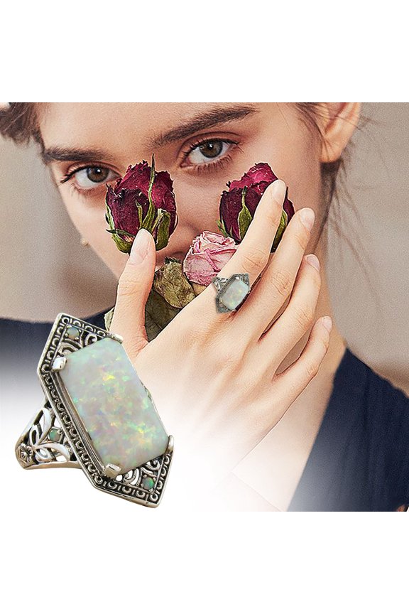 Water Drop Shaped Full Diamond Lover Ring Fashion Hollow Ring