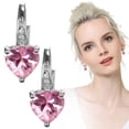 thumbnail image 1 of YYKihy Women Earrings Heart Shaped Zircon Multi Color Fashion Simple Earrings Fashion Earrings Zircon Ear Button Peach Heart Multi Color Jewelry, 1 of 9