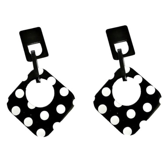 YYKihy Women Polka Dot Hollow Geometric Dangle Ear Stud Cuff Earrings Jewelry