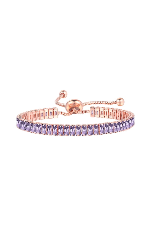 Women's Tennis Bracelet Diamond Adjustable Sliding Bracelet Wedding Gift