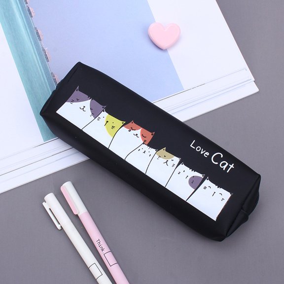 YYKihy Zipper Pen Bag Large Capacity Pencil Case Cute Cartoon Pencil Case
