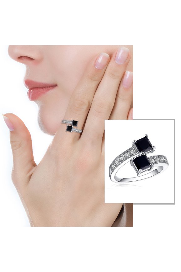 Zircon Ring Po Birthday Proposal Gift Bridal Engagement Party Ring