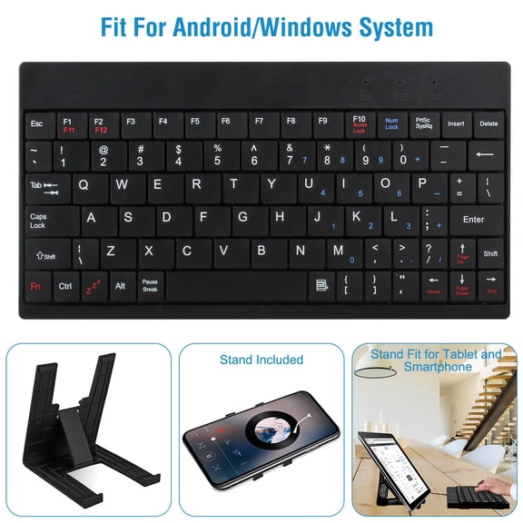 (YYL-Design)-- 80 Keys Wired Keyboard Mini USB Connector Keyboard Portable Durable Keyboard With Carry Bag Tablet Stand For Android Window Tablet**--( f.;/.)