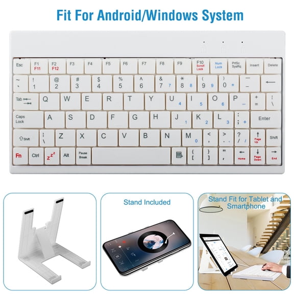(YYL-Design)-- 80 Keys Wired Keyboard Mini USB Connector Keyboard Portable Durable Keyboard With Carry Bag Tablet Stand For Android Window Tablet**--（ f.;/.）