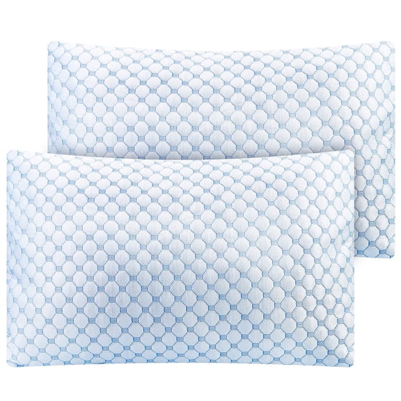 (YYL-Design)-- Cooling Memory Foam Pillow Ventilated Soft Bed Pillow With Cooling Gel Infused Memory Foam Machine Washable