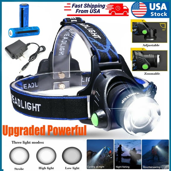 (*YYL-Design*)-- LED Headlamp Rechargeable Head Torch Zoom Headlight Super Bright Flashlight 3 Modes Work Light **--（ 67[';k）