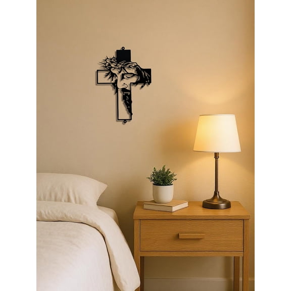 (YYL-Design)-- Metal Cross Sign Wall Art Weatherproof Powder-Coated Wrought Iron Cross**-- .';[';