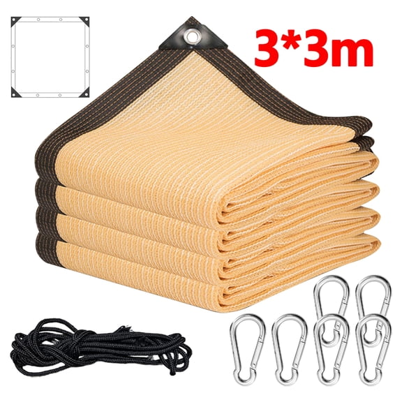 (YYL-Design)-- Rectangle Sun Shade Sail with 4 Snap Hook 90% UV Blockage