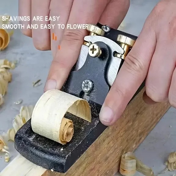 (YYL)-- One Traditional Handheld Double Line Planer, Adjustable Woodworking Bird Planer, Double Nut Adjustable Woodworking Planer, Equipped With A High-carbon Steel Blade For Smoothing And Shaping