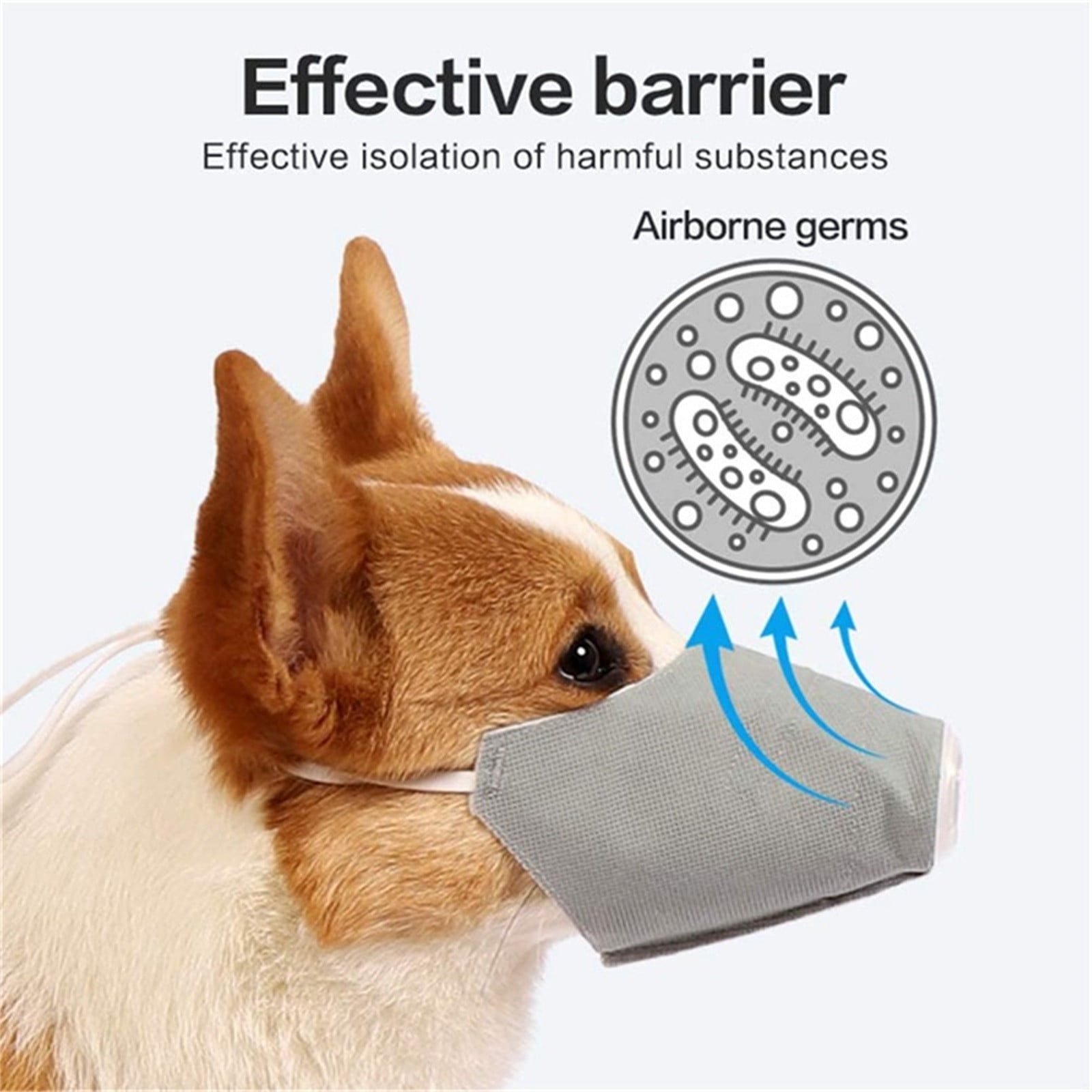 YYNKM Adjust Dog Respirator Muzzle Breathable Dog Protective Muzzle For