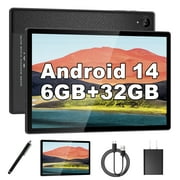YYSWIE 10.1 Inch Android 14 Tablet with Stylus Pen, 6GB RAM, 32GB ROM, Quad-Core, 5000mAh, IPS HD,Dual Camera, Bluetooth, WiFi, Google Certified