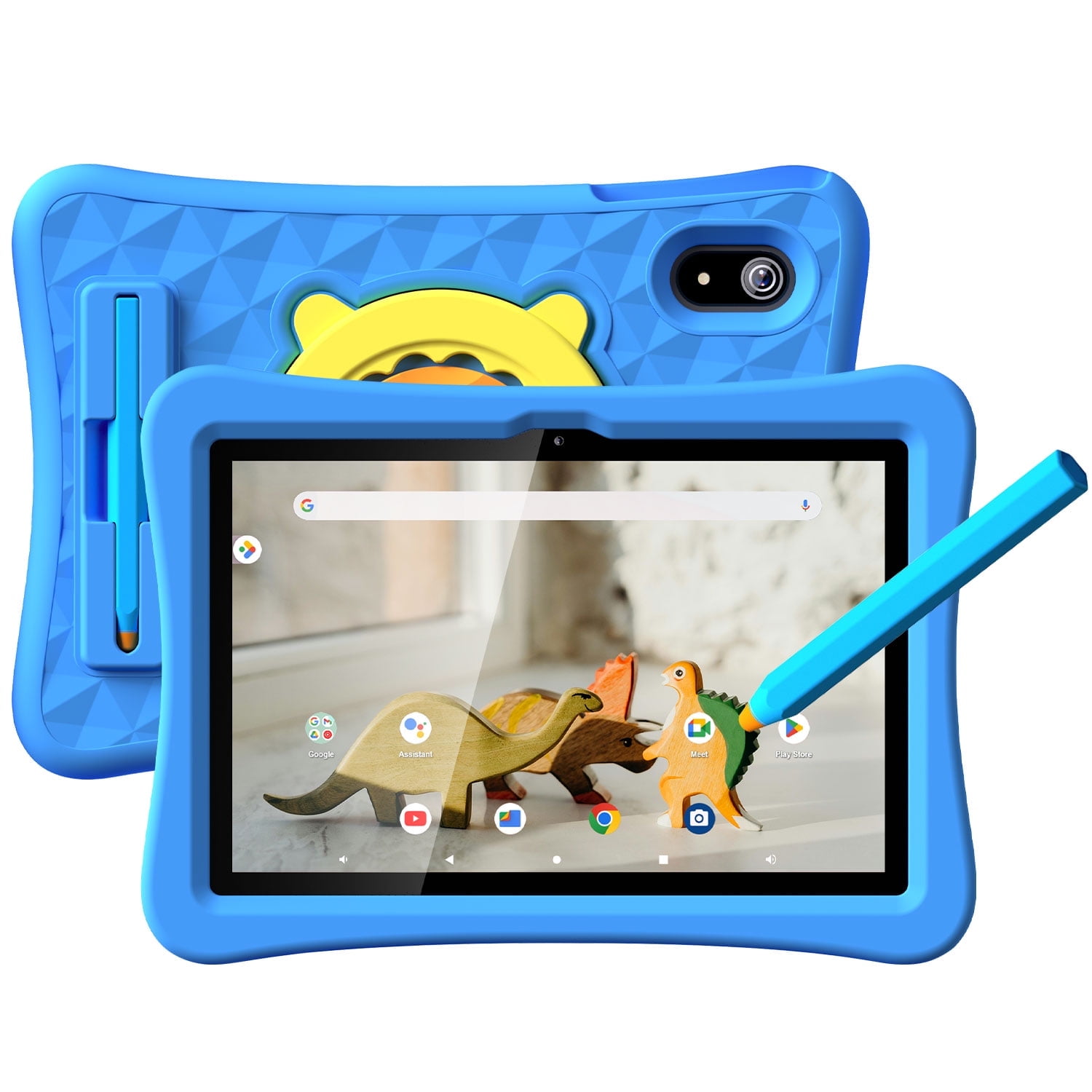 YYSWIE Kids Tablet 10.1 inch - 4GB RAM 64GB Android Tablet for Ages 3-12 with Parental Control, Stylus & Case