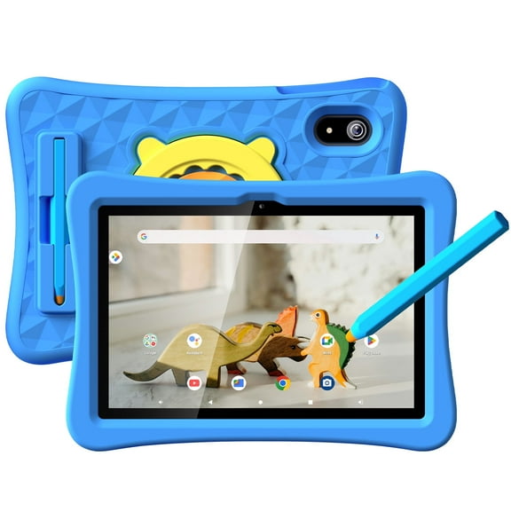 YYSWIE Kids Tablet 10.1 inch - 4GB RAM 64GB Android Tablet for Ages 3-12 with Parental Control, Stylus & Case