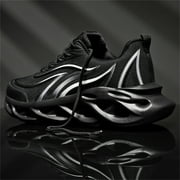 ZJK Damyuan Air Cushion Sneakers for Men Mesh Breathable Walking Sport Youth Fashion Running Athletic Shoes Black Red Sneaker