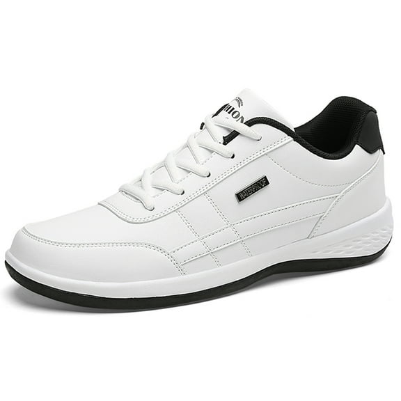 YYTLCH Mens Casual Shoes Leather Fashion Sneakers Breathable Comfort Walking Shoes for Male Low-Top Trainers
