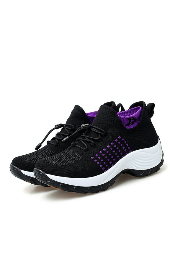Women's Sneakers Slip On Air Cushion Walking Shoes Jazz Dance Socks Sport Shoe