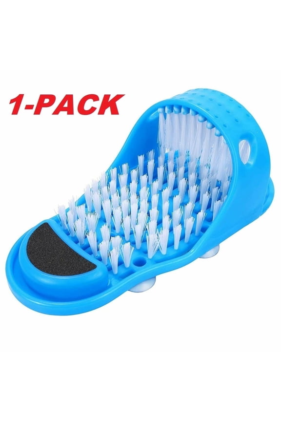 Yyuan Easy Feet Cleaner Brush, Magic Foot Scrubber Brush, Exfoliating Foot Washer & Spa Massager Slippers for Men and Women