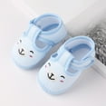 thumbnail image 1 of YYUIJK Baby First Walking Shoes Boys Girls Infant Sneakers Crib Shoes Breathable Lightweight Slip On Shoes Blue 3-6 Months, 1 of 5