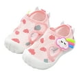 thumbnail image 1 of YYUIJK Baby Shoes Infant Boy Girl First Walker Shoes Toddler Walking Shoes Lightweight Non-Slip Sandals Sneakers for 6 9 12 18 24 Months Pink 9-12 Months, 1 of 3