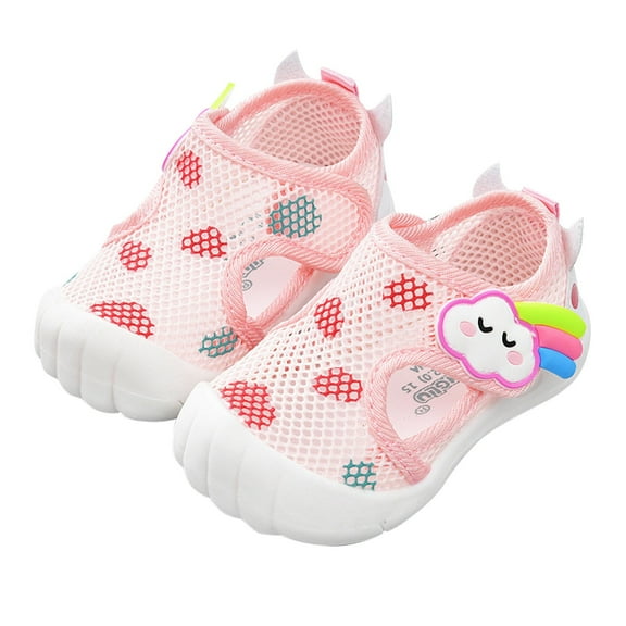 YYUIJK Baby Shoes Infant Boy Girl First Walker Shoes Toddler Walking Shoes Lightweight Non-Slip Sandals Sneakers for 6 9 12 18 24 Months Pink 9-12 Months