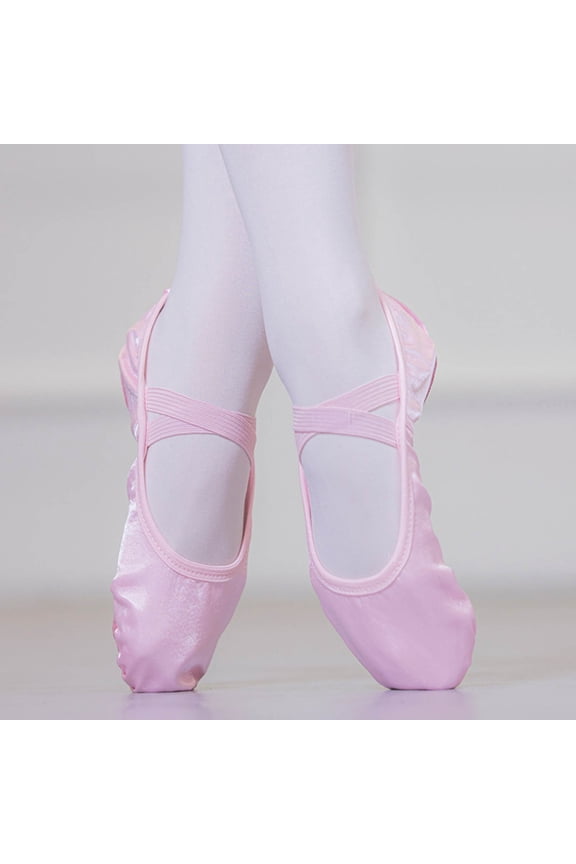 Ballet Shoes for Girls Women Cotton Dance Slippers Boys Ballerina Shoes for Toddler/Little Kid/Big Kid/Women Pink 13 Years