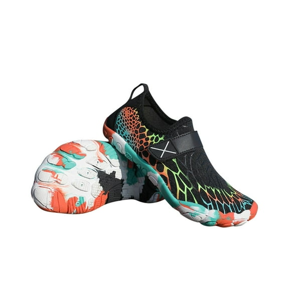YYUIJK Boys & Girls Water Shoes Sports Aqua Athletic Sneakers Lightweight Sport Shoes(Toddler/Little Kid/Big Kid) Black 16 Years