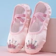 thumbnail image 1 of YYUIJK Canvas Ballet Shoes Toddler Girls Ballet Slippers No-Tie Boys Dance Shoes Hot Pink 11.5 Years, 1 of 5