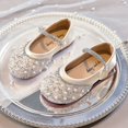 thumbnail image 1 of YYUIJK Girls Dress Up Shoes Sparkly Shoes for Girls Princess Mary Jane School Uniform Dress Shoes for Toddler/Little/Big Kids White 5 Big Kid, 1 of 7