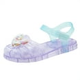 thumbnail image 1 of YYUIJK Jelly Shoes For Girls | Girls Summer Shoes Childrens Kids Girls Floral Glitter Sparkle Summer Holiday Buckled Jelly Shoes Sandals Purple 3 Years, 1 of 6