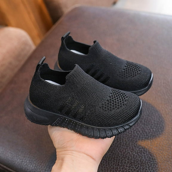 YYUIJK Kids Sock Shoes Boys Girls Trainers Tennis Walking Shoes Sneakers for Toddler/Little Kid/Big Kid Black 6-9 Months
