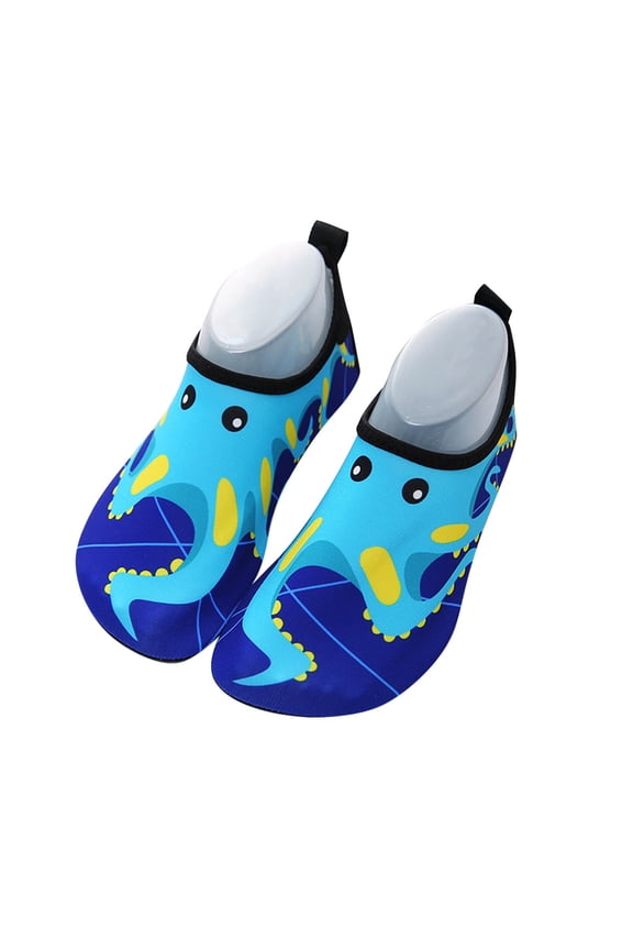 Kids Water Shoes Girls Boys Quick Dry Aqua Socks Barefoot Non Slip Beach Swim Surf Shoes Dark Blue 3 Years
