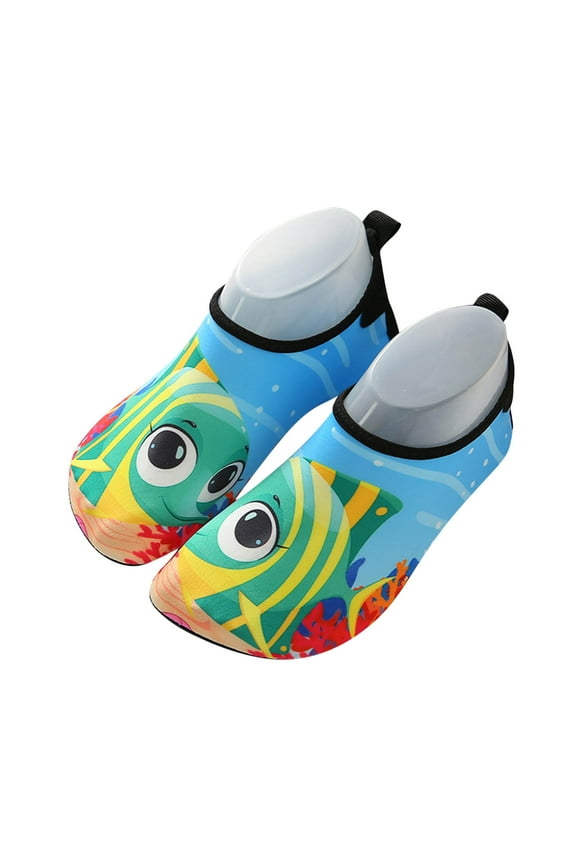 Kids Water Shoes Girls Boys Quick Dry Aqua Socks Barefoot Non Slip Beach Swim Surf Shoes Green 6 Years