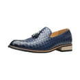 thumbnail image 1 of YYUIJK Men's Dress Shoes Bussiness Formal Oxfords Wesley Slip On Soft PU Leather Shoes Blue 10, 1 of 3