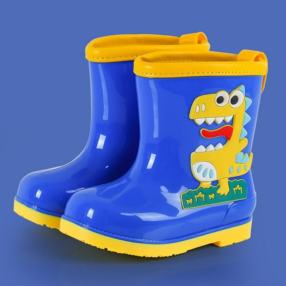 YYUIJK Toddler Rain Boots, Waterproof Rubber Kids Rainboot, Girls/Boys Light Water Shoes for Hiking Blue 4-5 Years