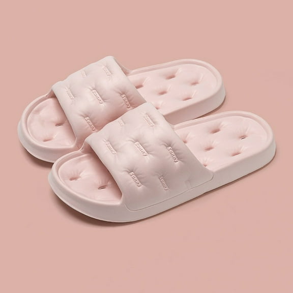 YYUIJK Unisex Cloud Slides for Women Men Cushion Recovery Pillow Sandals, Memory Foam House Shower Slippers for Woman, Non-Slip Comfort Quick Drying Pink 6