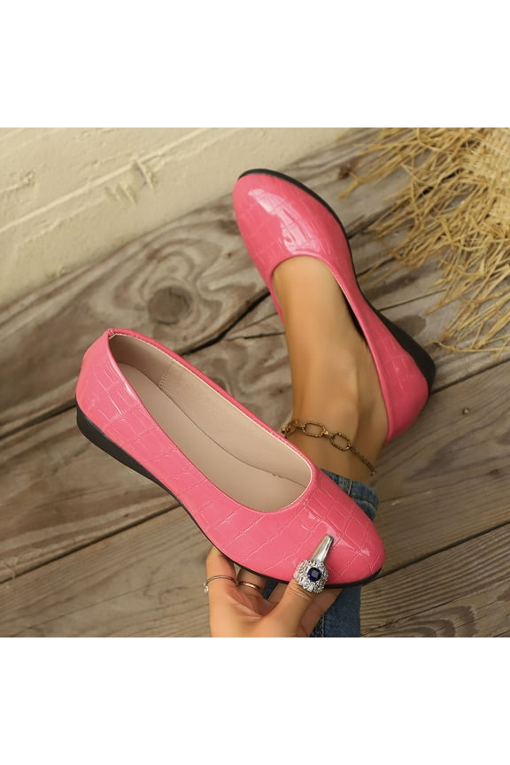 Women Ballets Flats Loafers for Women Slip on Shoes Black Flats Shoes Comfortable Work Shoes for Women Pink 8.5