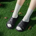 thumbnail image 1 of YYUIJK Women Shower Shoes Quick Dry Non-Slip Bathroom Slippers Shower Sandals Black 7, 1 of 7