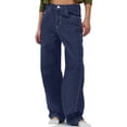 thumbnail image 1 of YYUIJK Women Wide Leg Jeans Low Waist Baggy Jeans Loose Boyfriends Trousers Denim Pants Y2K 90s Streetwear Blue A S, 1 of 7