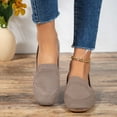 thumbnail image 1 of YYUIJK Women's Flats Shoes Pointed Toe Knit Ballet Comfortable Dressy Slip On Flat Gray 5, 1 of 5