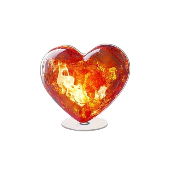 YYUZH 2D Acrylic Rotating Standing Sign with Heart-shaped Love Design Desktop Decoration for Valentine's Day Home Decor and Room Accents