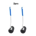 thumbnail image 1 of YYUZH 2pcs Toilet Bowl Brush Holder Bathroom Deep Cleaning Toilet Cleaner Scrubber Under Rim with Curved Bristle for Dead Corner Clean, 1 of 7