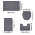 thumbnail image 1 of YYUZH 4-Piece Complete Bath Rug Set, Absorbent Bathroom Mat Collection, Non-Slip Quick-Dry Toilet and Shower Mats, Machine Washable with Secure Grip Backing, 1 of 9