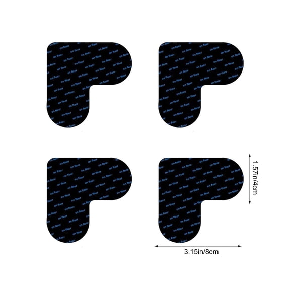 YYUZH 4 Piece Reusable Carpet Tape Rug Holder Double-Sided No Residue Anti-Slide Pad for Hardwood Tile Concrete Vinyl Floors Living Room Bedroom Indoor Rug Anti-Curl Use